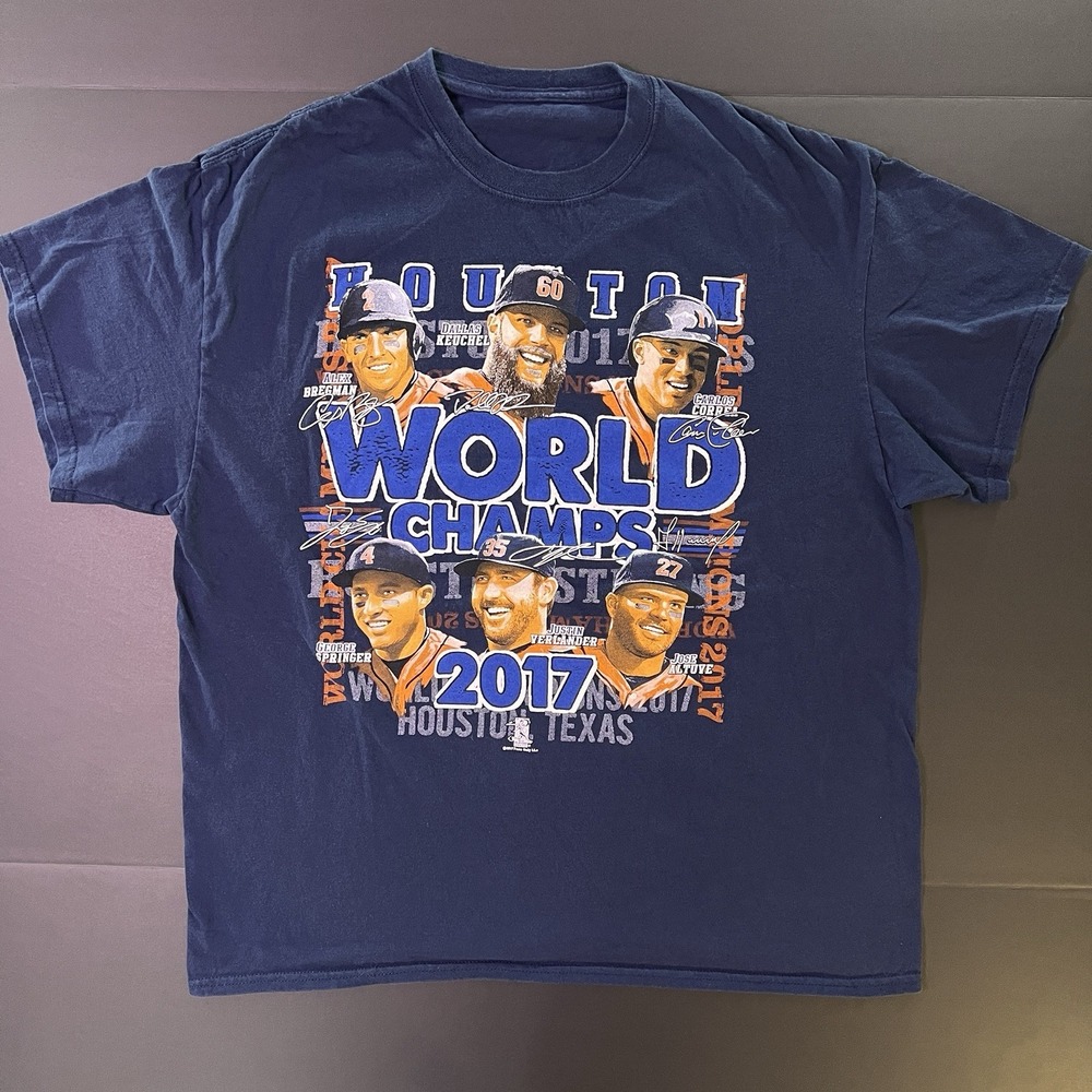Houston Astros Graphic Tshirt 2017 World Series Champions MLB Adult Size XL